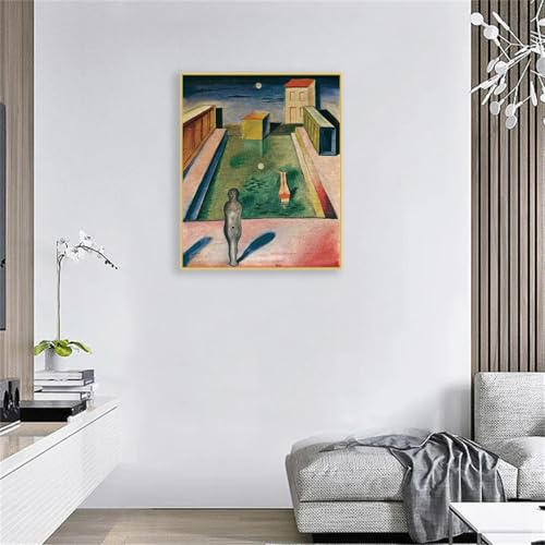 Impression sur toile Max Ernst Noyé dans l'eau avec cadre doré 70x60cm - 2