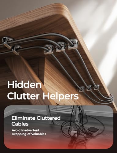 LISEN Magnetic Cable Clips 8-Pack Wire Tidy, Magnetic Cable Holder Office Desk Tidy Organizers and Accessories with 4 Extra Strong Adhesive Pads, Wire Clips for Home, Wall, Car, Bedside, Kitchen - Cosy Home Interiors LISEN Magnetic Cable Clips 8-Pack Wire Tidy, Magnetic Cable Holder Office Desk Tidy Organizers and Accessories with 4 Extra Strong Adhesive Pads, Wire Clips for Home, Wall, Car, Bedside, Kitchen - Image 6