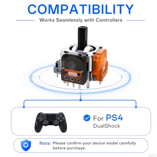 Image of WCDZSU 4 Pcs TMR Joysticks Replacement for DualShock PS4 Controller