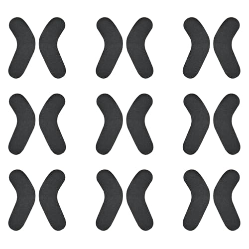 18pcs Ski & Snowboard Boots Fitting Pads, 9x2,5x0,3cm Coussinets Souples pour Bottes de Ski Rembourrage en Mousse Autocollante pour Bottes de Snowboard (Noir)