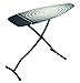 Brabantia Size D Ironing Board (53 x 18in) Heat Resistant Parking Zone, Black Frame, Non-Slip Feet, Suitable for Sit Down Ironing (Titan Oval)