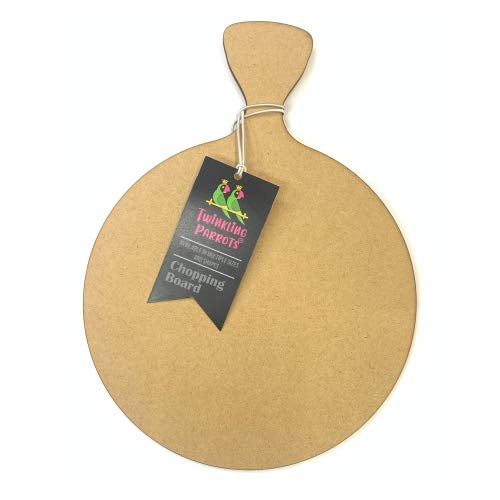 Twinkling Parrots DIY4U MDF Wooden Chopping Art Board 5.5mm | 8 inch x 10.7 inch | St-06 | Cutting Board / Serving Platter for Kitchen Vegetables, Fruits & Cheese | Eco-Friendly | Pack of 1 |