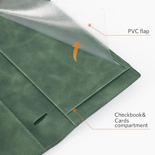 Image of CoBak Checkbook Cover for Women & Men - PU Leather Case with RFID Blocking | Classic Design Check Book Holder for Personal and Business
