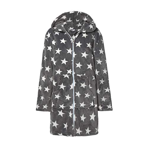Montse Interiors, S.L. Bata mujer corta coralina tacto seda o visón homewear (L / XL, STARS Antracita) Cover