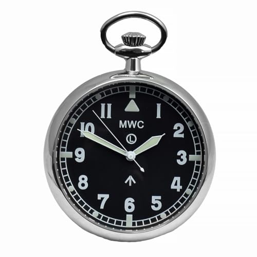 Reloj de bolsillo automático MWC negro para un estilo clásico diario