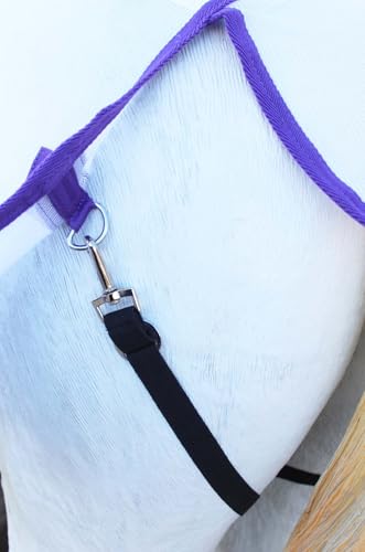 Image of Challenger Horse Summer Mesh Scrim Sheet Full Neck Fly Sheet Bellyband Purple 73102
