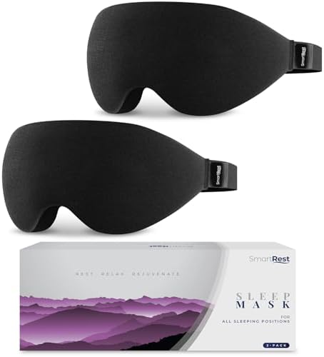 Amazon.com: SmartRest Sleep Mask [2 Pack] - Eye Mask for Sleeping ...