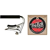 Acabado en níquel Shubb C2 Cejilla Para Guitarra Clásica + D\'Addario Ej45 Juego De Cuerdas Para Guitarra Clásica De Nylon (Tensión Normal), Transparente