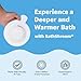 BathShroom Bathtub Overflow Drain Cover - Bath Tub Overflow Cover, Bathroom Spa Accessories, Adds Inches of Water for Deeper & Warmer Bath