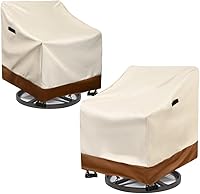 Vista 1 de RosieLily Fundas impermeables para sillas de patio al aire libre, 600D, fundas de muebles de exterior resistentes para sillas apilables, funda