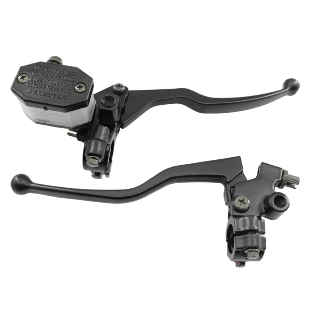 Cqadsdyrx Left And Right Cg125 Black Universal Motorcycle Clutch Lever Hydraulic Brake Master Cylinder Handlebar Channel Compatible With Gn125 Gs125(Left And Right Cg125)