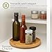 Prosumer's Choice Bamboo Lazy Susan Spinning Organizer Turntable - 10x10-Inch Revolving Condiment and Spice Rack - Multipurpose Rotating Bamboo Wood Organizer for Kitchen Countertop or Bathrooms