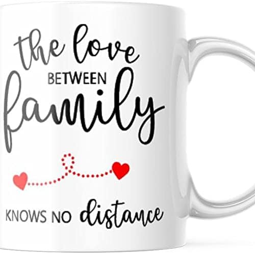Taza de la familia. Regalo en movimiento. El amor entre la familia no sabe distancia 11 oz taza de café de cerámica M655