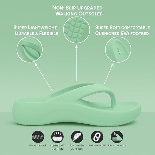 Image of ORTHO JOY Orthopedic Slippers for Women | Comfortable EVA Flip-Flops with Arch & Heel Support | Anti-Skid Lightweight Slides for Foot Pain Relief - Ideal for Indoor & Outdoor Use