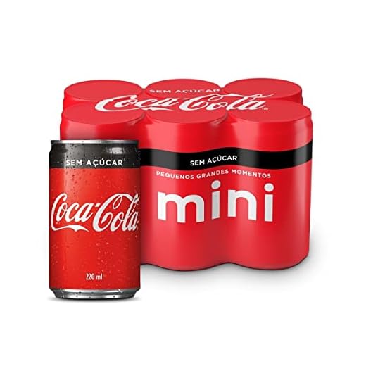 Pack de Coca-Cola sem açucar Lata 220mL 6 unidades