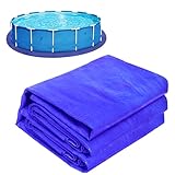 12FT Round Swimming Pool Liner Pad, Heavy Duty Swimming Pool Ground Cloth Tarp Pools Ground Mat Protector Pad Under Pool Floor Mat Pool Underlayment Pads Prevents Punctures for Above Ground Pools
