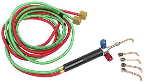 Mini Soplete De Gas Con 5 Puntas Intercambiables, Soldadura De Oxígeno Y Gas, Hasta 1700°C Para Joyería Y Metal