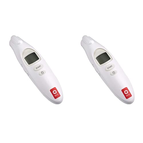 Termómetro digital infrarrojo para la frente sin contacto de la Cruz Roja Americana para adultos y niños (paquete de 2)
