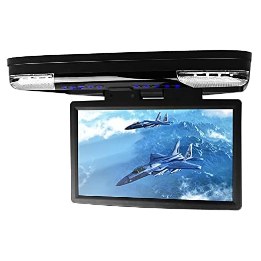 XTRONS® 15.6 Inch 1080P Video HD Digital Widescreen Car Overhead Coach Caravan Roof Flip Down DVD Player Game Disc with HDMI Port