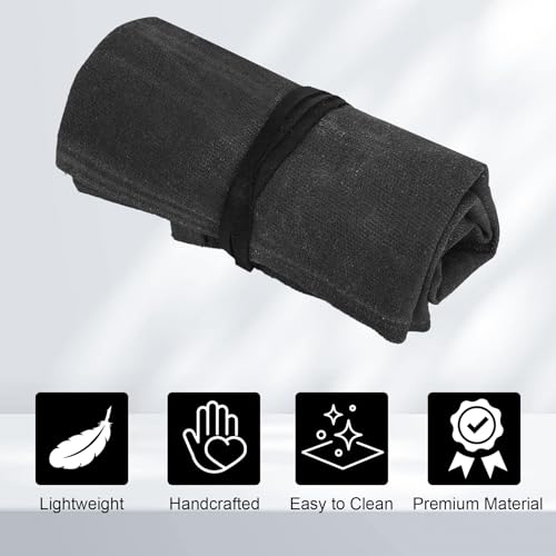 Image of Travel Watch Roll Organizer with 6 Slots Handmade Watch Travel Case Roll-up Watch Organizer Storage Box Jewelry Roll Watch Travel Pouch Waxed Canvas Easy Carry On Watchlover Storage Gift for Men