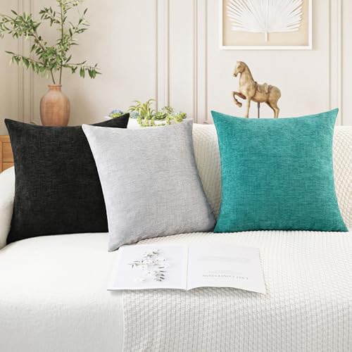 image for CaliTime Throw Pillow Covers Decorative 18 X 18 Inches Pack of 4 Cozy 