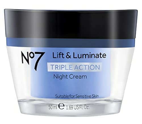 No.7 No7 Lift and Luminate Triple Action Face Cream - Day and Night Bundle - 1.69 fl oz Each - Hypoallergenic Day and Night Cream by No 7 - SPF 30 in Day Cream