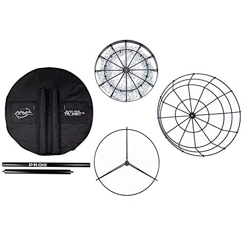 Image of MVP Disc Sports Black Hole Pro HD 24-Chain Portable Disc Golf Basket with Transit Bag