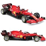Xiangtat 1:43 2021 SF21 F1 16# Charles Leclerc F1 55# Carlos Sainz Simulation Diecast Alloy F1 Formula Racing Car Model (SF21#16 W/Driver)