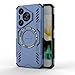 Pzwoxukhov Compatible with Huawei Pura 70 Case,Compatible with Magsafe,Skeletonized Heat Dissipation Design, Compatible with Huawei Pura 70 Magnetic Shockproof Phone case Blue