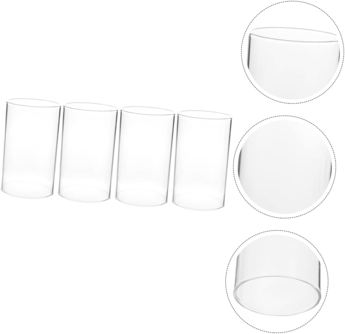 Cabilock Candle Cover Decor Accessories 4 Pack Glass Craft Candle Shades Protective Windproof