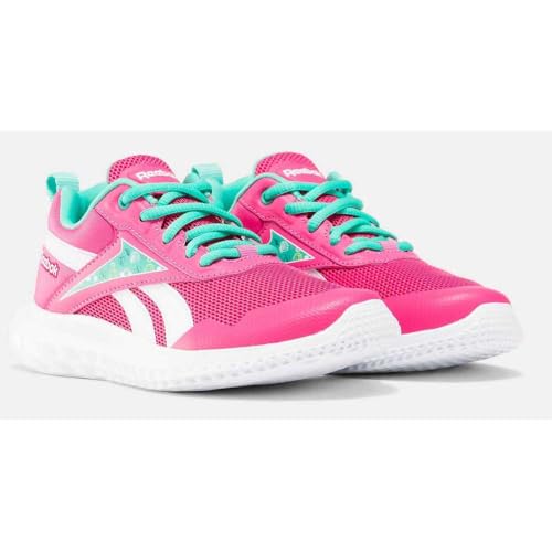 Reebok Mädchen Rush Runner 5.0 Sneaker, Boldpink Unleashedgreen White, 32 EU