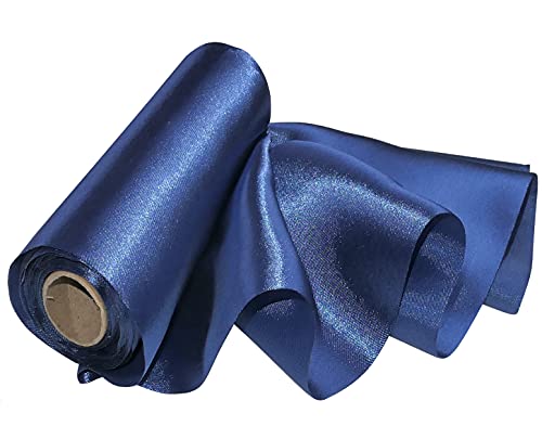 AERZETIX - Tela de raso satén suave brillante - 16cm x 8.5 metros - azul real - camino de mesa - proyectos creativos coser arte embalaje regalos fiesta cumpleaños - C50572