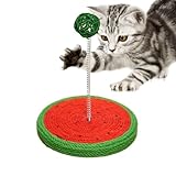 Sisal-Katzenspielzeug, Katzenspielzeug, Sisal-Spielzeug | Kratzkissen für Kätzchen im Inneren | Niedliche Frühlingsball-Kratzbox, Bodenpolster zum Schutz