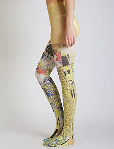 Sahabowi Women Tights, Opaque High Waist Pantyhose, Vintage Control Top Stockings(Lw2021041118, 3D Kiss Pattern, 1Pcs) #TOP2