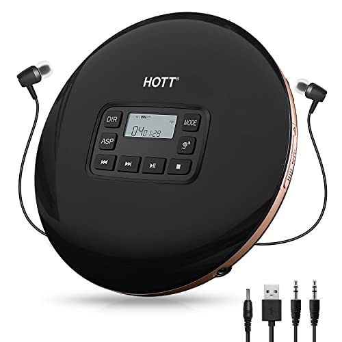 Hott 611 Cd Player Portable, Walkman Cd Player With Anti-Shock Protection, Cd Player For Car, Personal Cd Player For Home #TOP17