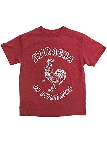 Sriracha On Everything Boys Red Short Sleeve Hot Chili Sauce T-Shirt