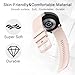 3 Pack for Garmin Forerunner 245 Watch Band Forerunner 55 Band, 20mm Soft Silicone Replacement Straps for Garmin Vivoactive 5/ Vivoactive 3 (Pink/White/Succulent)