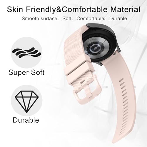 3 Pack for Garmin Forerunner 245 Watch Band Forerunner 55 Band, 20mm Soft Silicone Replacement Straps for Garmin Vivoactive 5/ Vivoactive 3 (Pink/White/Succulent) by Vancle - Image 4