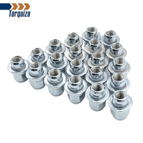 Image of M12x1.5 Wheel Lug Nuts Compatible with Toyota Avalon Camry Highlander Prius Sienna, Lexus IS300 LFA CT200h HS250h GS450h, Mitsubishi Lancer Eclipse, 20PCS Lug Nut Set with Mag Seat