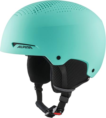 ALPINA ZUPO - sicherer, stoßabsorbierender, belüfteter & schlagfester Skihelm für Kinder - Turquoise matt - S (48-52 cm)