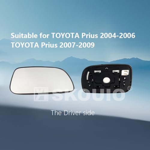 Passenger Side Mirror Replacement Glass for Toyota Prius 2004-2009,Automotive Exterior Heated Right Side View Mirror Glass for 2004 2005 2006 2007 2008 2009 Toyota Prius by SKOUIO - Used condition - Image 2