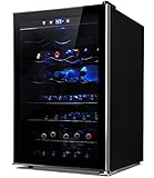 COOLLIFE Beverage Refrigerator and Cooler - 145 Can Mini Fridge with Glass Door Adjustable Removable Shelves for Soda Beer or Wine Small Drink Dispenser Machine Office Bar, 4.5 cubic feet