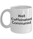 Communist Mug White Ceramic Coffee Cup Red Communism Philosophy