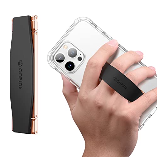 Onpint Phone Grip Finger Strap Holder 4 Inches, 2-In-1 Cell Phone Slim Finger Loop Holder Kickstand Compatible With Iphone Samsung And Most Smartphones - Black #TOP2