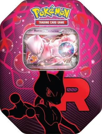 metal pokemon cards mewtwo Pokémon – Box Team Rocket 2025 | 1 Shiny Promo Card (Mewtwo ex/Nidoking ex/Persian ex) + 4 Boosters Bundles:1x Booster Box abzan Weakness / Resistance / Remember the #strangerthings #magicthegathering