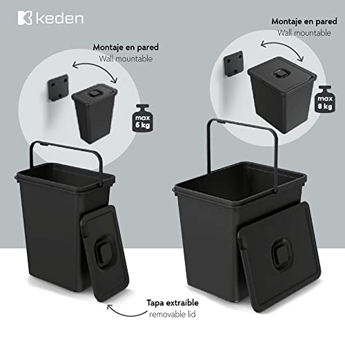 Seau recyclage 23L gain de place pour petits placards