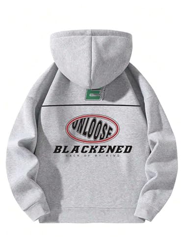 SOLY HUX Men's Half Zip Hooded Sweatshirts Drop Shoulder Long Sleeve Preppy Graphic Hoodies Fall Clothes2