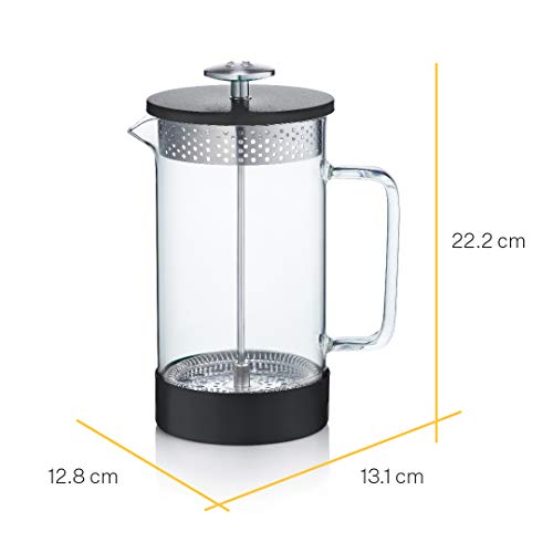 Barista & Co BC049-019 Cafetera, Vidrio Acero Inoxidable, Negro - Imagen 5