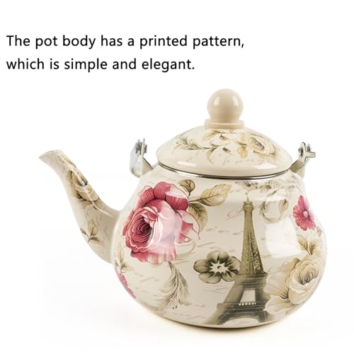 Théière florale moderne 1,5 L bouilloire classique design cuisine