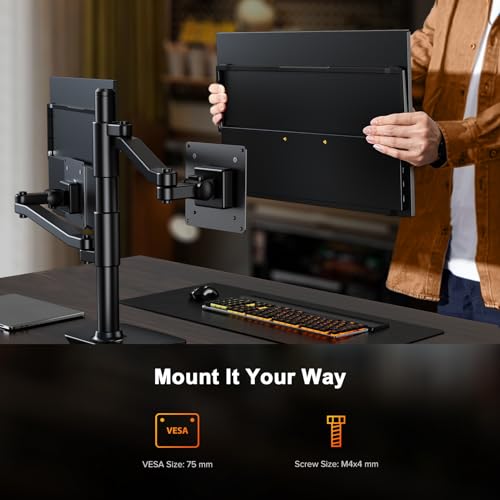 Image of UPERFECT 2.5K 240Hz QLED Portable Monitor, 16 inch 2560x1600 QHD 100% DCI-P3 400 Nits Portable Gaming Monitor w /Stand & VESA, Adaptive Sync HDMI 2.1 External Screen for Laptop PC Phone Game Console